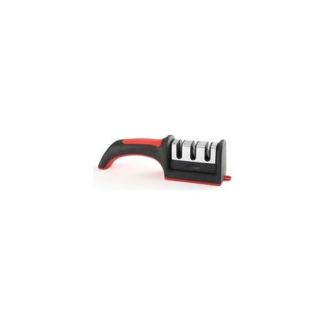 Aiguiseurs de Couteaux 3 Étapes – Affûteurs Manuels Professionnels pour Couteaux Cuisine Inox & Céramique – Base Antidérapante, Poignée Ergonomique, Affûtage Sécurisé