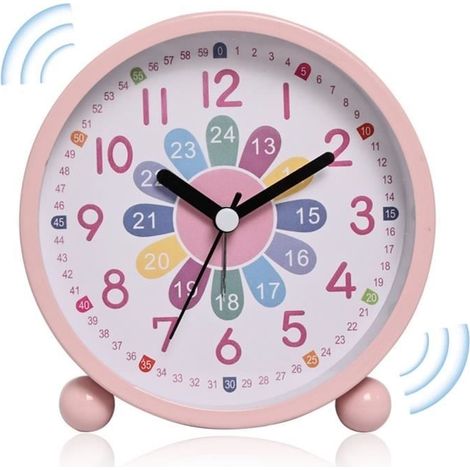(Pinker) Digitaler Wecker – Modell: Pink – Lautlos – Nachtlicht – Schlummerfunktion (1/4)