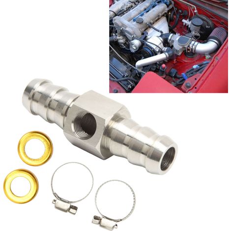 Kraftstoffleitungs-T-Stück-Adapter mit Halteflansch für 1/2-Zoll-Kraftstoffleitungen, Getriebekühlmittelleitungen und Vergaserleitungen (YC102157-12) (1/5)