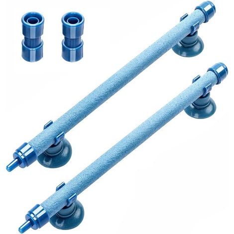 Juego de 2 barras difusoras de aire para acuario de 25 cm (10 pulgadas) con ventosas, para aireación por pulverización en bombas hidropónicas de acuario. (1/5)