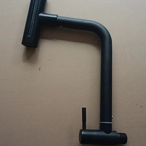 Export-oriented waterfall faucet, kitchen hot and cold water faucet with four modes, suitable for sinks and balconies, rotating hot and cold water faucet - stainless steel single cold water model, bla