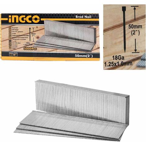 Chiodi per Graffettatrice Ingco ACN50401 GA18 5000 PZ - 50mm