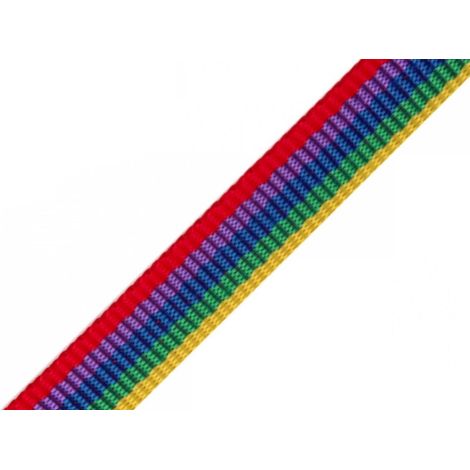 Sangle en polypropylène, Largeur 15 mm, Longueur 25 mètre, Sac à Dos Corde Meuble Chaise mercerie vêtement, Multicolore