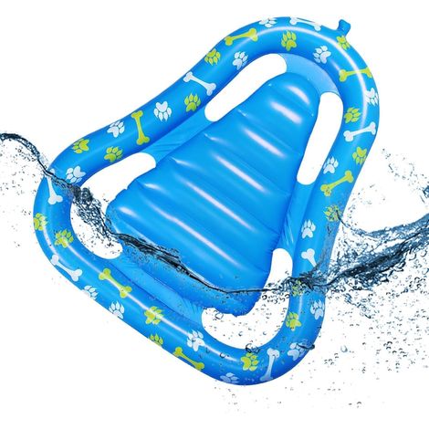 Aufblasbare Hunde-Schwimmhilfe für Pools, Schwimminsel für Welpen und Haustiere in Seen Tragbare Schwimmhilfe für kleine und mittelgroße Hunderassen, für Seen, Teiche, Flüsse, den Außenbereich, Gärte (1/5)