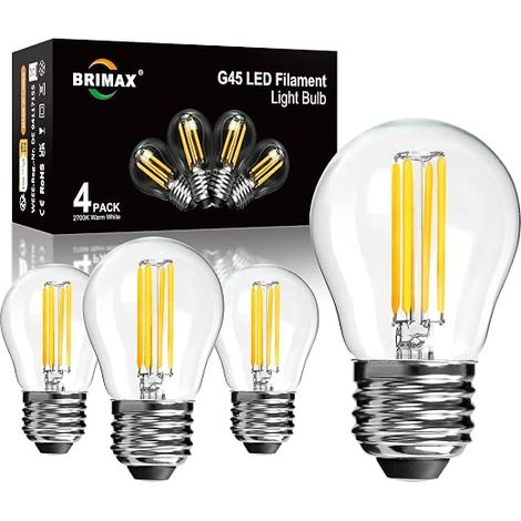 Ampoules LED E27 Dimmable Blanc Chaud 2700K Ampoule à Filament LED 4W AC220-240V Bulbs en Verre pour Lampes de Table, Lampadaires et Lustres (1/5)