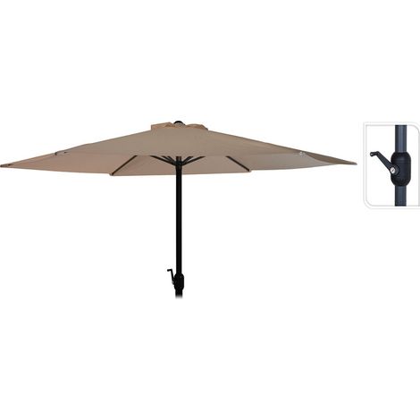 Regenschirm ø300cm Höhe 248cm. Aluminiumstange mit Kurbel Farbe: Taupe