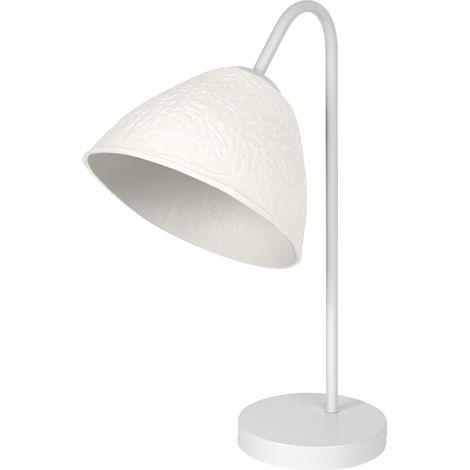 LEDVANCE blanc luminaire de table décoratif Camel Bell en métal et papier mâché, E14, dimmable, longueur 220 mm, abat-jour en matériau recyclé, durable grâce à une source lumineuse remplaçable, instal