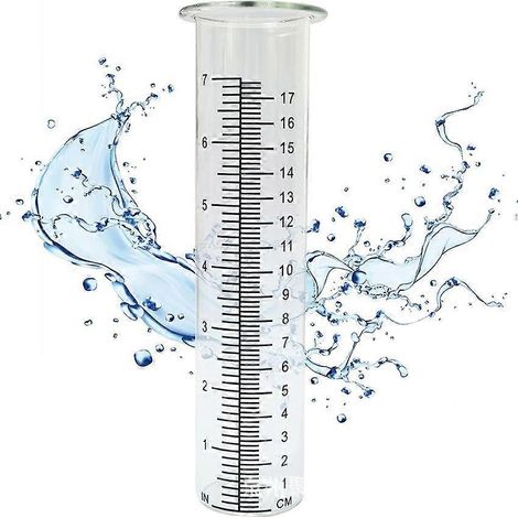 Tube de rechange en verre pour pluviomètre haute performance, outil de mesure de l'eau pour jardin et extérieur. (1/4)