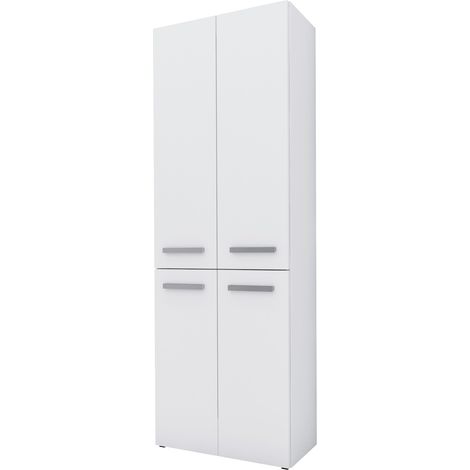 Meuble salle de bain, 174 x 30 x 60 cm, Blanc Mat (1/5)
