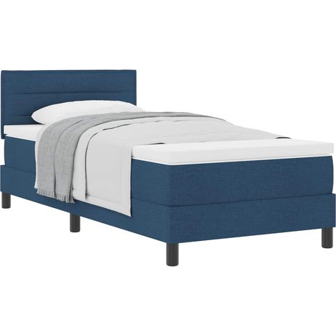 Maison Exclusive - Boxspringbett mit Kissen mit Kopfteil Blau 90