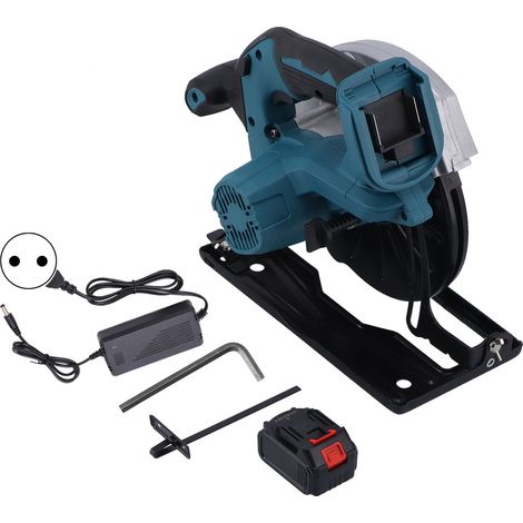 Scie Circulaire Électrique Sans Fil Brushless, Portable Rechargeable 80‑240V, Découpe Bois Pierre Métal, Prise UE (1/5)