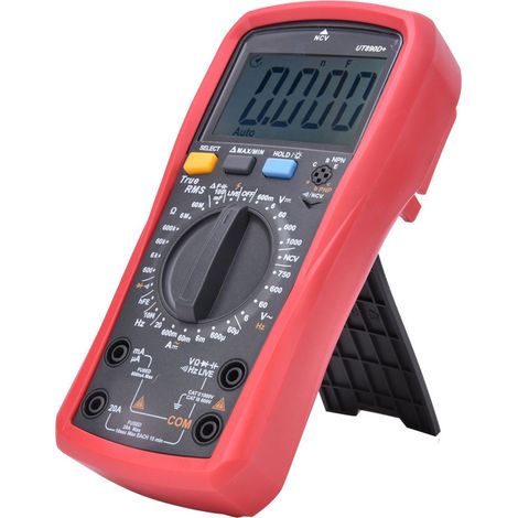 Multimètre numérique multifonction UNI T UT890d 6000 digits, sélection manuelle de la gamme, valeur efficace vraie (True RMS). (1/5)