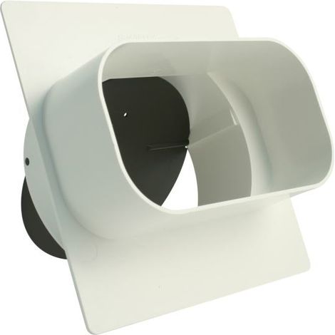 Marley Flachkanal 150 Adapter rund / eckig Rohranschluss, Ø 125 mm, mit Rückstauklappe Flachkanäle
