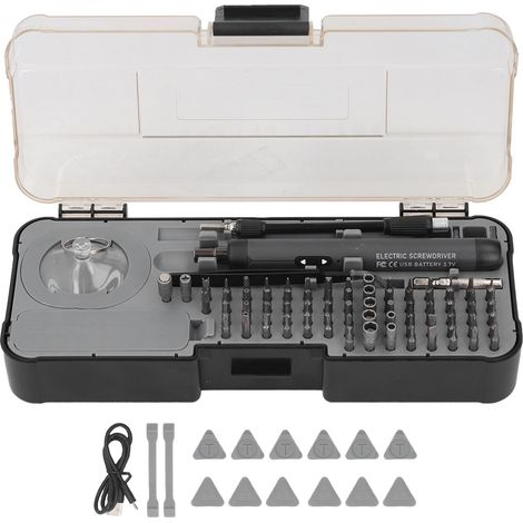 Ortviai Tournevis Électrique Sans Fil 88-en-1, 110 tr/min, Batterie Rechargeable 500 mAh, pour Électronique et Micro-Appareils (1/4)