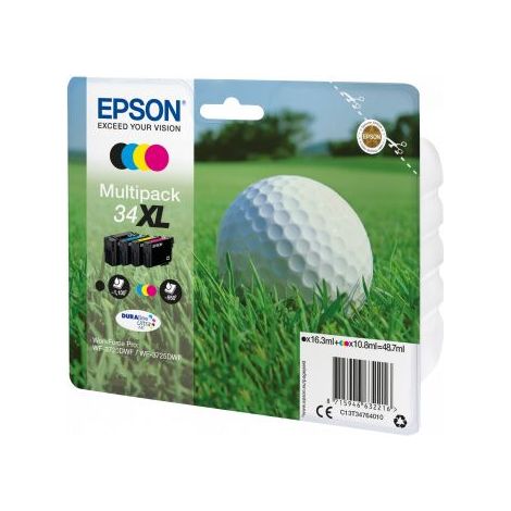 Epson Golf ball C13T34764010 cartucho de tinta 1 pieza(s) Original Alto rendimiento (XL) Negro, Cian, Magenta, Amarillo