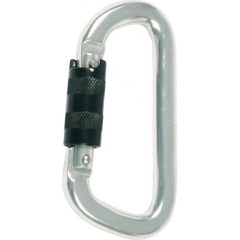 Mousqueton Aluminium Leger Double Action Fermeture Automatique - Connecteur Securite Classe B EN 362 - Travaux en Hauteur - Lot de 10