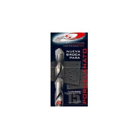 FPLUS broca porcelanato  7x125 , Broca para porcelanato con punta de widia asimétrica. Su afilado especial está diseñado específicamente para taladrar porcelanato, gres, terrazo et