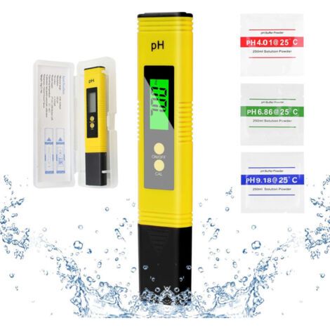 Houhence – Testeur de pH professionnel portable – Plage de mesure 0-14 pH – Précision ±0,01 pH – Écran LCD rétroéclairé pour aquariums et piscines (1/5)