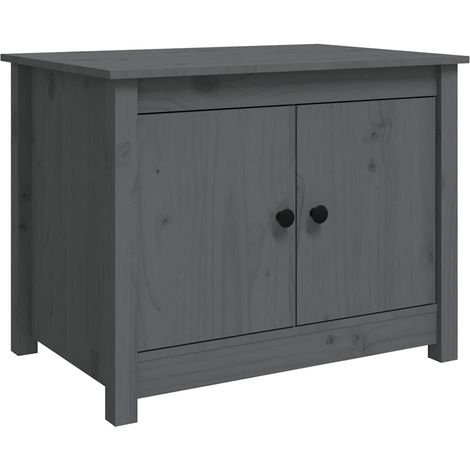 Maison Exclusive - Couchtisch Grau 71x49x55 cm Massivholz Kiefer (1/5)