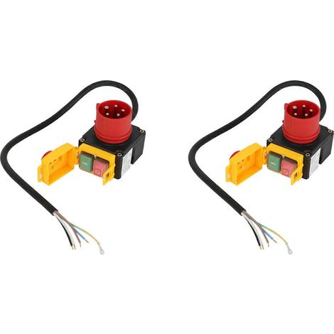 2 interrupteurs de machine KOA7 380/400 V triphasés avec câble et variateur de phase, y compris combiné (1/5)
