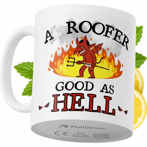 Lustige Kaffeetasse für Dachdecker mit witzigem Textdesign – ideal für Geburtstage, Namenstage, Feiertage und besondere Anlässe. Hochwertige Tasse für Zuhause, Büro und Arbeit. Farbe: Weiß, 330 ml.