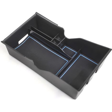 Suitable for 17-20 year old Tesla Model 3 center console storage box, Tesla armrest storage box car accessories - customizable, telescopic - silicone pad version (1/3)