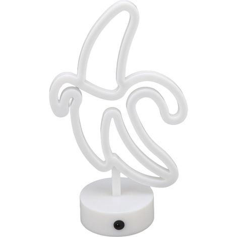 Enseigne lumineuse néon banane, alimentée par piles USB, LED, décoration pour balcon, anniversaire, Noël