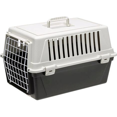 FERPLAST Atlas 20 EL - Cage de transport pour animaux. Gris et noir