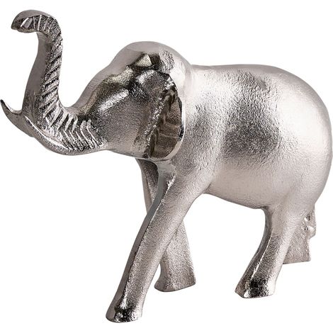 Figura decorativa Elefante animale per scaffale Argento Miogost