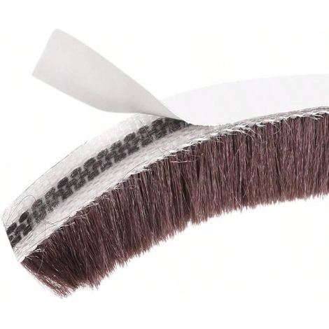 Joint de porte-brosses adhésif (joint d'étanchéité), dimensions : 15/34 x9/34 x328 pieds, pour portes battantes, fenêtres, armoires, couleur gris. (1/4)