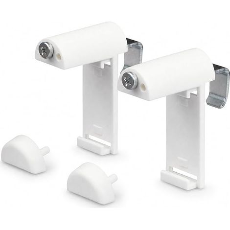 Soporte de abrazadera corto con soporte metálico para estor enrollable Klemmfix/Double/Duo, sin taladrar para fijación por abrazadera, como accesorio de colgado, montaje en ventana de PVC (1/5)