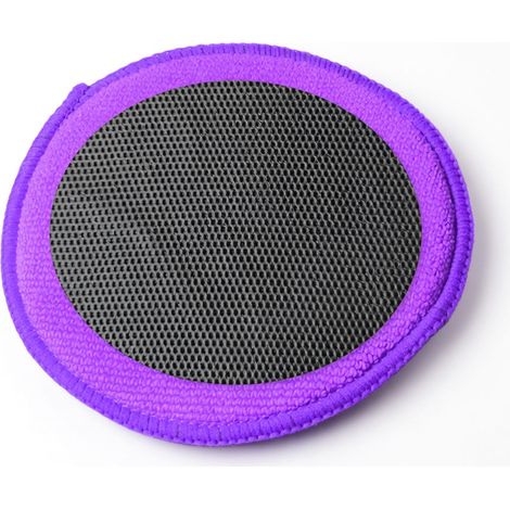 Tampon d'argile rond ajouré violet (1/5)