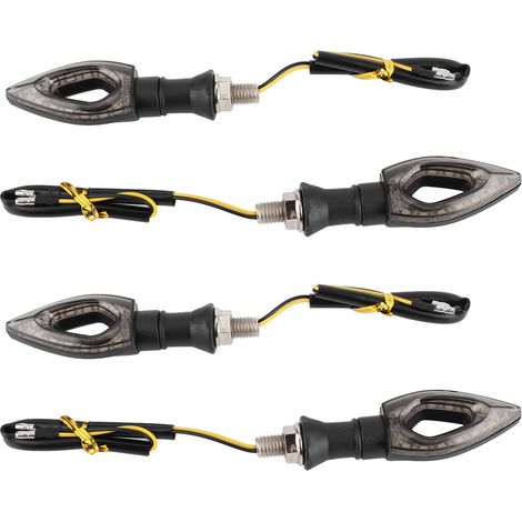 4 Stück universelle Motorrad-Blinker, 12 LEDs, gelb, wasserdicht (1/5)