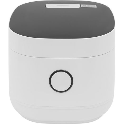 Rice cooker 5L - 900W - Écran tactile - 9 menus - Blanc - Réduction sucre - Panier vapeur inox - 24h programmateur - Pour 5-8 personnes