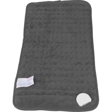 Couverture chauffante 30 x 60 cm, arrêt automatique, 6 niveaux de température, prise UE, 220-240 V CA, grise, idéale pour les épaules et les genoux. (1/5)
