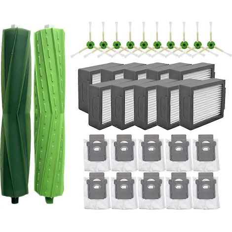 Accessoire de rechange pour aspirateur robot iRobot Romba J7+ / J7 / J9 : brosse latérale rotative, filtre HEPA et sac à poussière. (1/5)