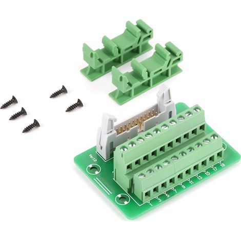 IDC20P 20Pin Connecteur de Bornier de Bloc de Jonction Mâle Interface d'Automate avec de Support Connecteur de Bornier d'en-tête Mâle (1/5)