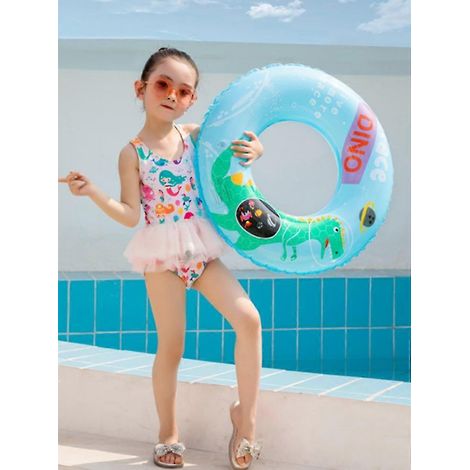 Bouée gonflable à motif dinosaure, pour adultes et enfants, à utiliser dans les piscines pendant l'été un article de loisirs de plein air.-AquaForge (1/5)