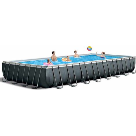 Piscina Ultra XTR Frame rettangolare Intex 26378 pompa combo cm 975 x 488 x 132 (1/10)