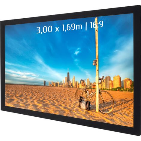 Ecran de projection sur cadre 3,00 x 1,69m - Format 16:9 (1/2)