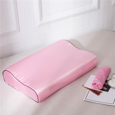 Taie D Oreiller Satin - 60 X 40 Cm - Fermeture Eclair - Pour Coussins Memoire De Forme Et Coussins Cervicaux - 1 Unite (1/5)