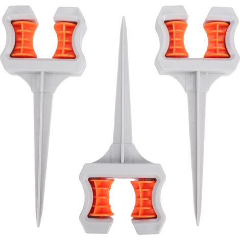Lot de 3 piquets de guidage pour tuyau d'arrosage extérieur, en ABS antirouille, pour enrouleur de tuyau d'arrosage. (1/5)