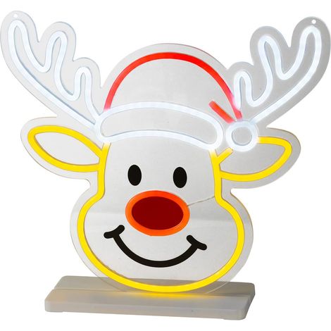 Neon LED Hirsch L: 10 cm W: 40 cm H: 37 cm - bunt (1/2)