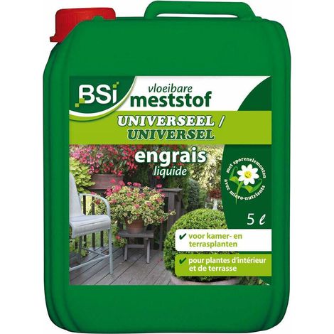 BSI - Engrais Universel - Pour Plantes d'Intérieur Et d'Extérieur - Avec Oligo-éléments - Santé et Floraison - 5L - UAB