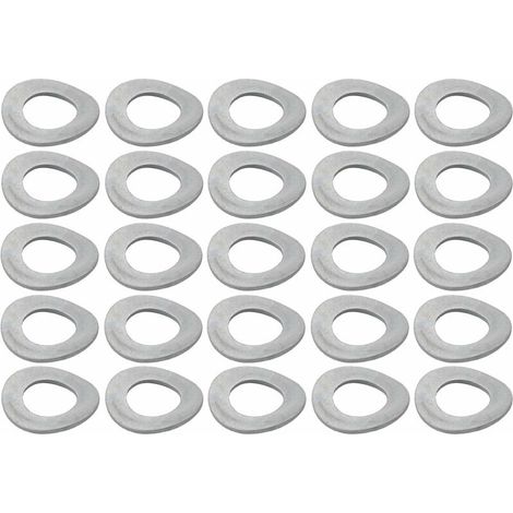 25x Rondelle élastique ondulée rondelle frein en acier à ressorts zingué DIN 137B Blocage Fixation Vis Boulon Quincaillerie Vibration, M10x17x1mm (1/2)