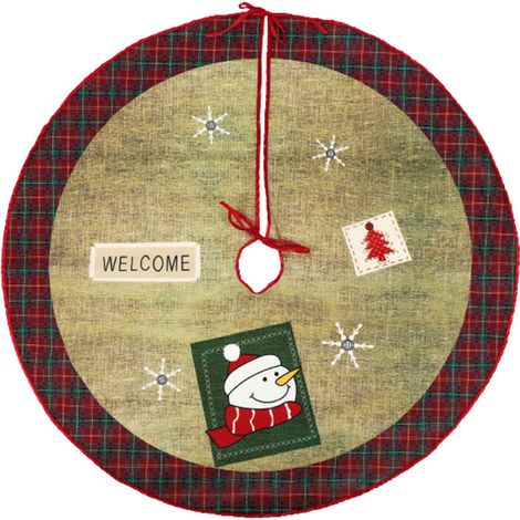 Bardusch-Décoration de sapin de Noël imprimée de 60 cm, idéale pour le bas du sapin. Fournitures et ornements de Noël. (1/5)