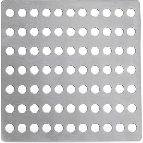 Square stainless steel drain filter, insect cover, square protective plate for bathroom and shower to prevent hair accumulation. (1/5)