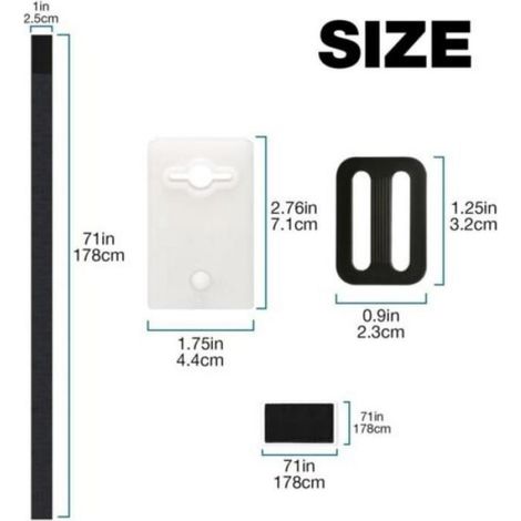 8 kits de fixation pour couvertures solaires de piscine, sangles et colliers de fixation, rubans adhésifs en nylon, plaques de fixat (1/5)