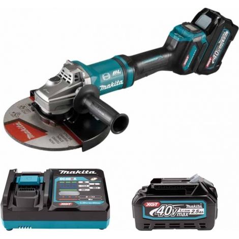 Makita – Meuleuse d'angle 230mm 1700W – GA038GT201 – 40V 5Ah avec 2 batteries – Moteur Brushless – Technologie XPT pour conditions extrêmes (1/10)