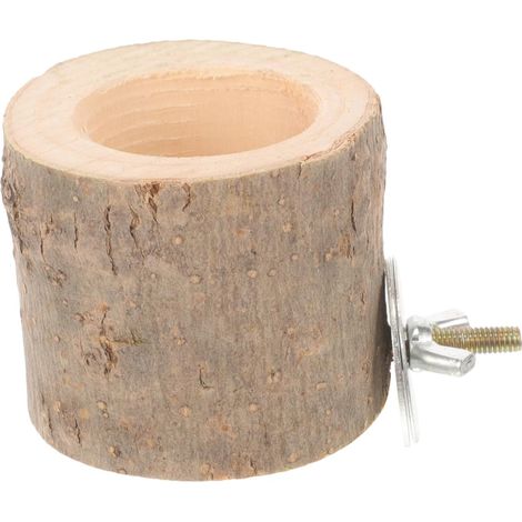 Hanging Wooden Bowl for Hamsters and Squirrels, Beige Finish (1/5)